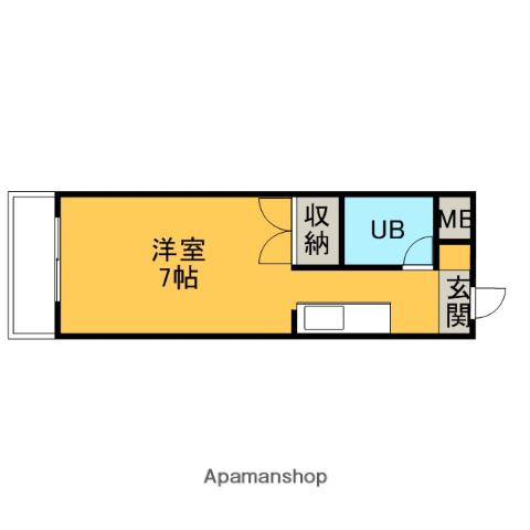 アーバンレジデンス(ワンルーム/3階)の間取り写真
