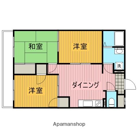 ラークハイツ座間(3DK/3階)の間取り写真