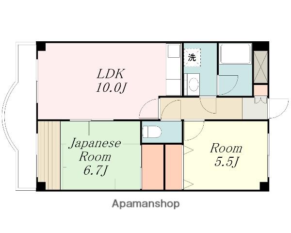 エルム3番館(2LDK/3階)の間取り写真