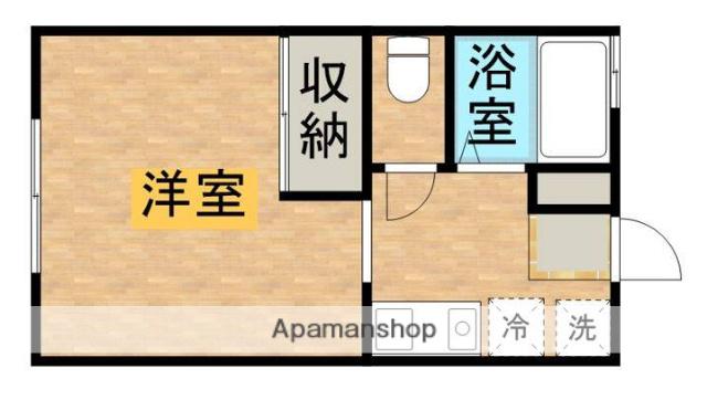 メイプル・ハウス(1K/1階)の間取り写真