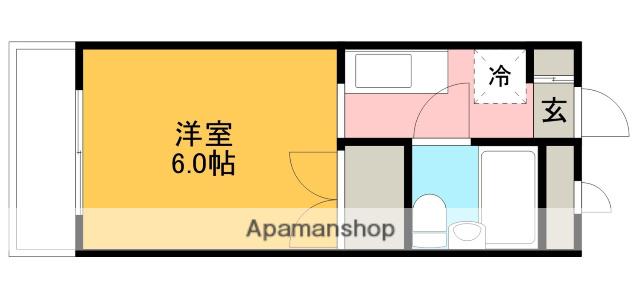 ホワイト・セゾン(1K/1階)の間取り写真