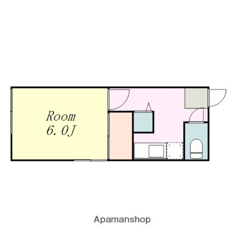 ハイツすずか(1K/2階)の間取り写真