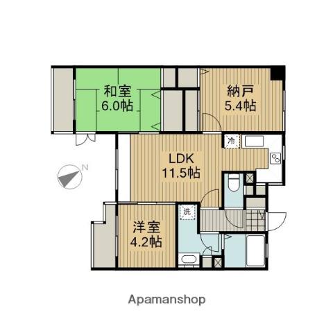 セイリン大和(2SLDK/2階)の間取り写真