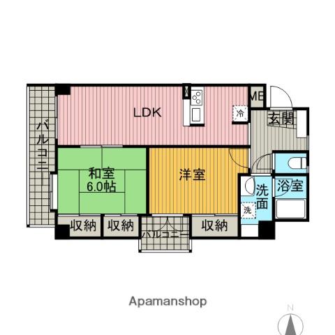 KDスクウェア(2LDK/3階)の間取り写真