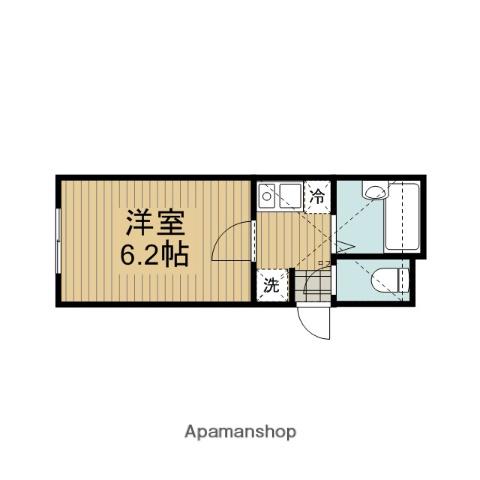 シティハイム大野(1K/1階)の間取り写真