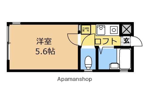 ロッシェル中央林間Ⅶ(1K/2階)の間取り写真