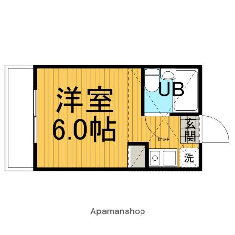 ジュネスハイム(ワンルーム/2階)の間取り写真