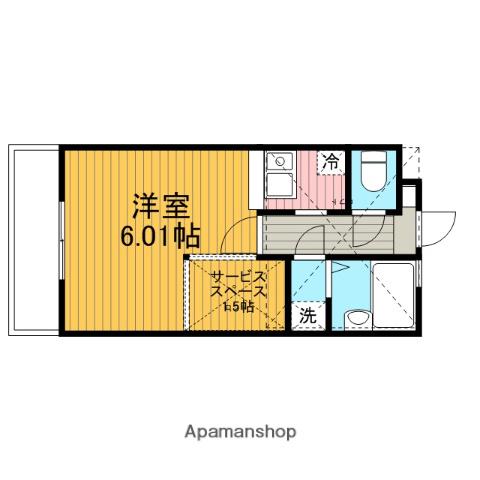 コーポアイマックスⅡ(1K/1階)の間取り写真