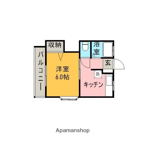 メイプルハウス(1K/1階)の間取り写真