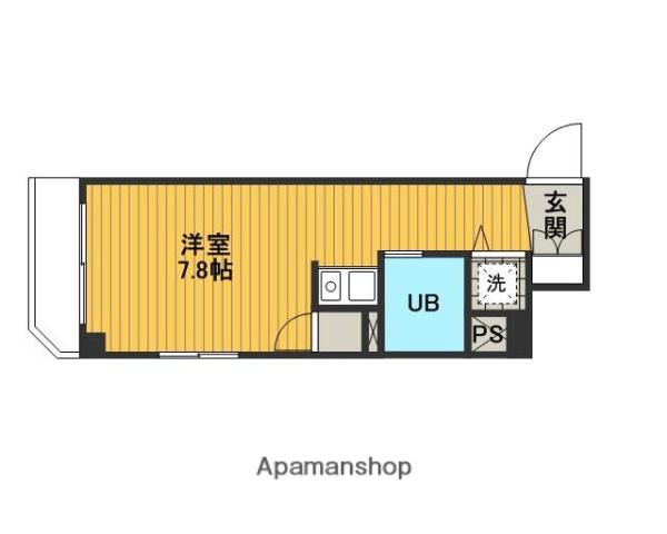 サロンボングウ(ワンルーム/3階)の間取り写真