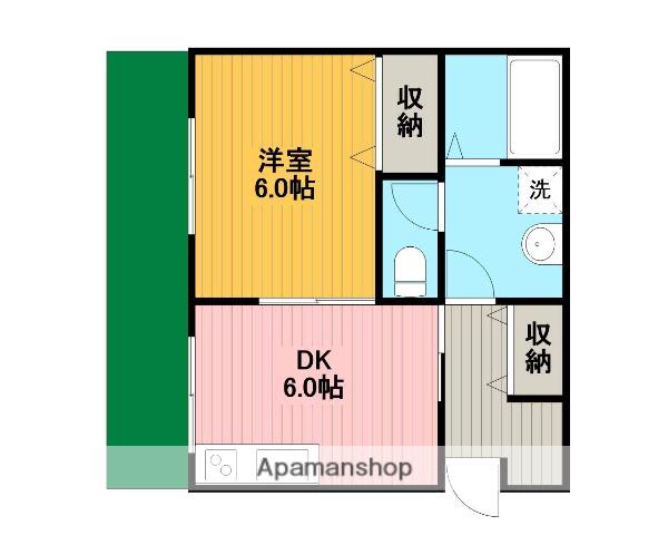 メイトチヨダ(1DK/B1階)の間取り写真