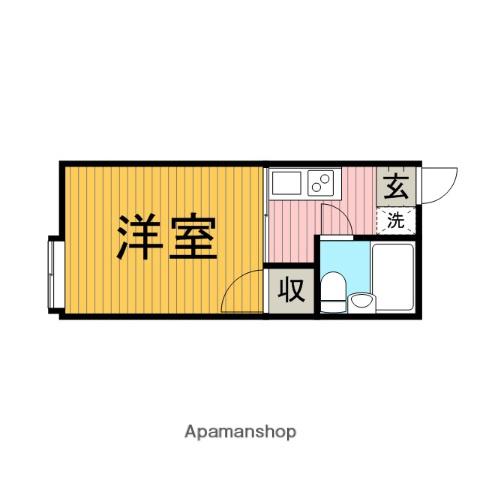 シティハイム ケー・ユー(1K/2階)の間取り写真