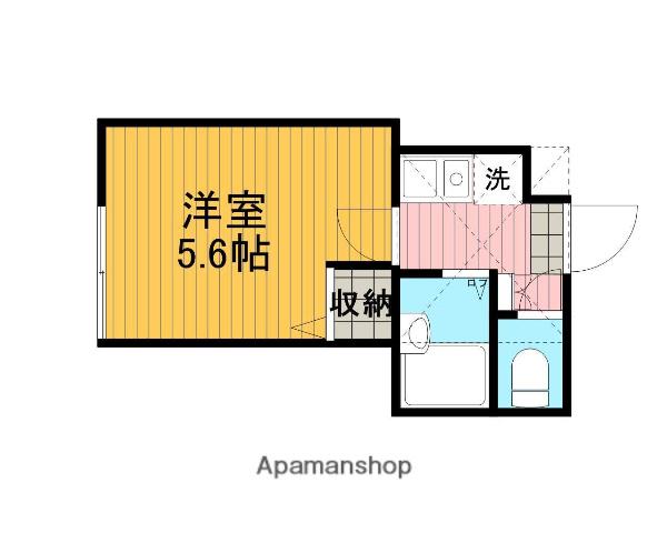 ユイットA(1K/1階)の間取り写真