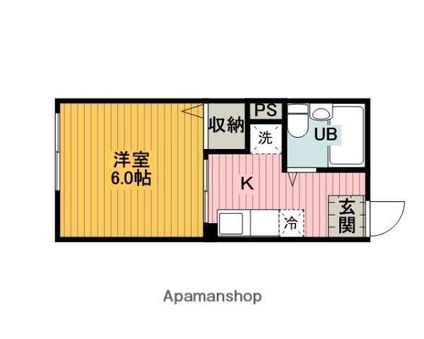 シティハイム コアーラ(1K/2階)の間取り写真