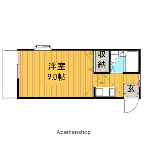 ヴィラクレイン(1K/2階)の間取り写真