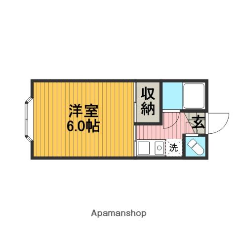 ミウラハイツ(1K/2階)の間取り写真