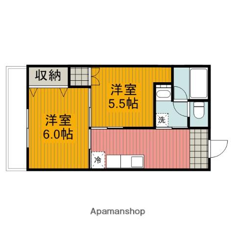 マリーエンデバー(2K/1階)の間取り写真