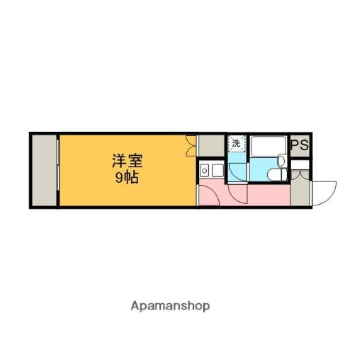 グローリア初穂相模原(1K/5階)の間取り写真