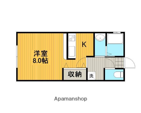 ラヴィエベル相模大野(ワンルーム/2階)の間取り写真