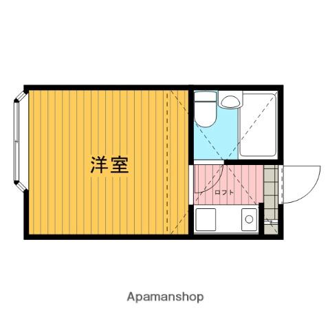 ヨーロピアン千代田(1K/2階)の間取り写真
