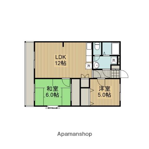 エスペーロ(2LDK/1階)の間取り写真