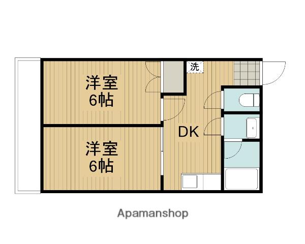 フェイバリットハウス(2DK/2階)の間取り写真