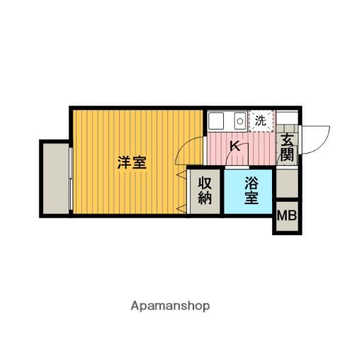 クリオさがみ野参番館(1K/3階)の間取り写真