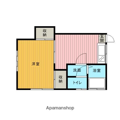 広田ハイツ(1DK/2階)の間取り写真