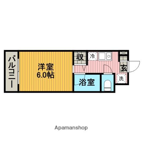 フジヤマンション(1K/5階)の間取り写真