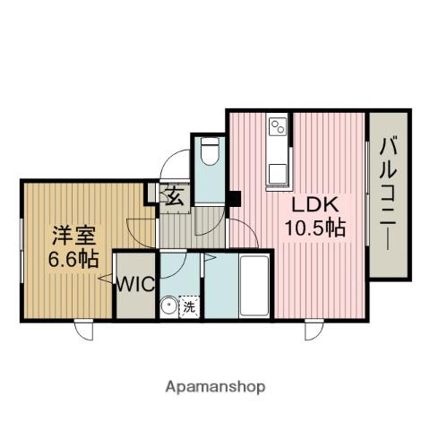 三幸Rレジデンス(1LDK/3階)の間取り写真