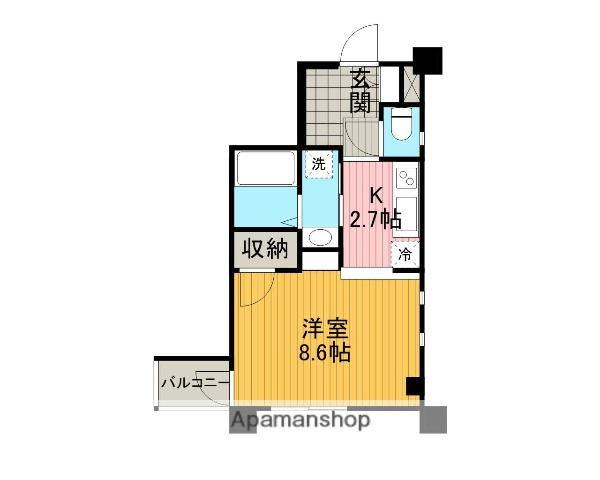 MODELIST YAMATO(1K/6階)の間取り写真