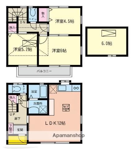 林間テラスハウス(3LDK)の間取り写真