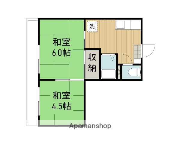 須賀第1ビル(2DK/3階)の間取り写真