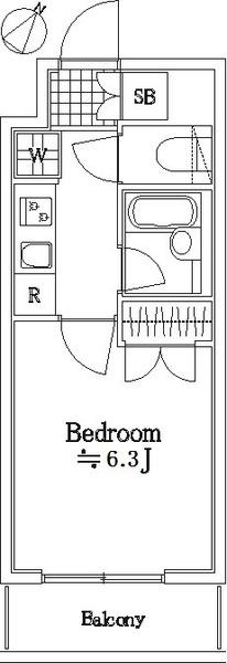 ヴェルステージ町田駅前(1K/3階)の間取り写真
