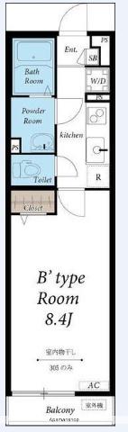 リブリ・鶴間(1K/3階)の間取り写真