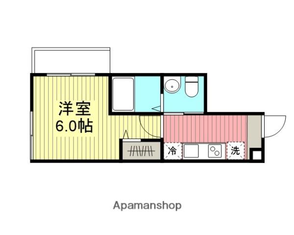 アザーレ・ソーニョ相武台(1K/2階)の間取り写真