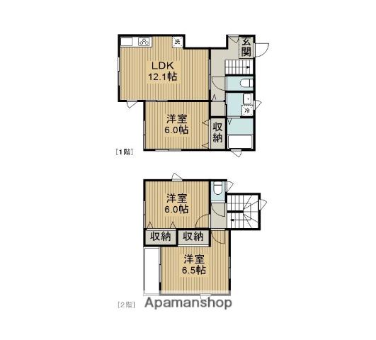 小田急電鉄小田原線 小田急相模原駅 徒歩10分 2階建 築5年(3LDK)の間取り写真