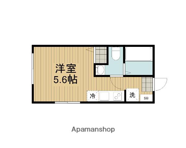 グリーンリヴィアS(ワンルーム/1階)の間取り写真