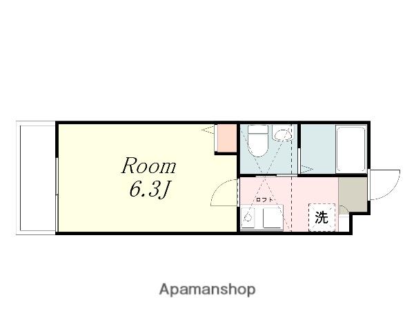 WAONETTE 相南(1K/1階)の間取り写真