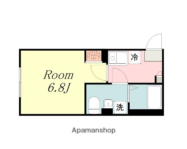 C.B.GREY.東林間(ワンルーム/2階)の間取り写真