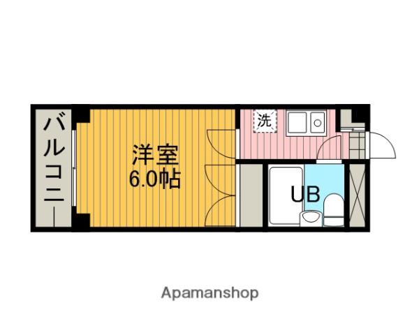 グリーンヒルつきみ野(1K/1階)の間取り写真