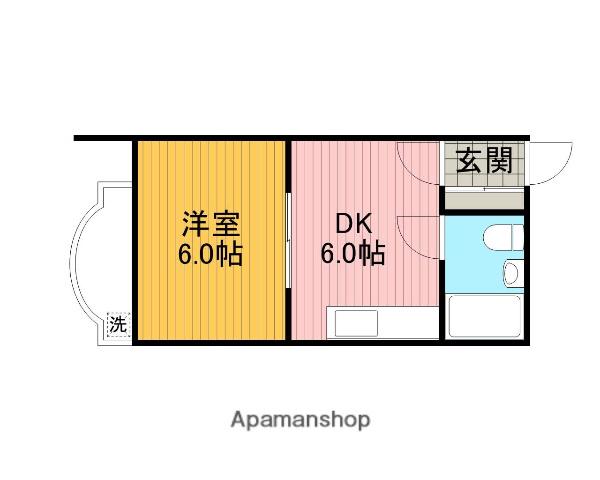 パレスプレジデントⅡ(1DK/1階)の間取り写真