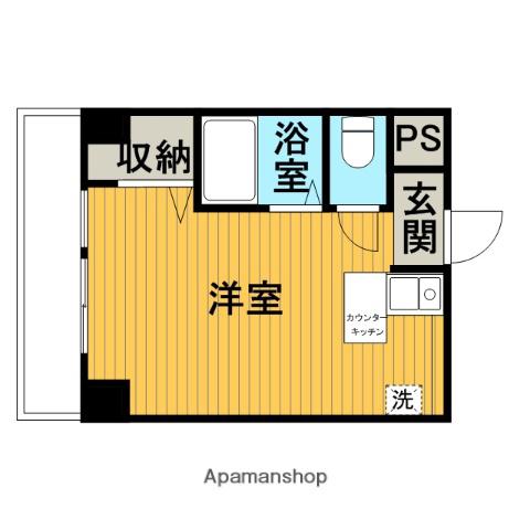 古淵シティビル(ワンルーム/2階)の間取り写真