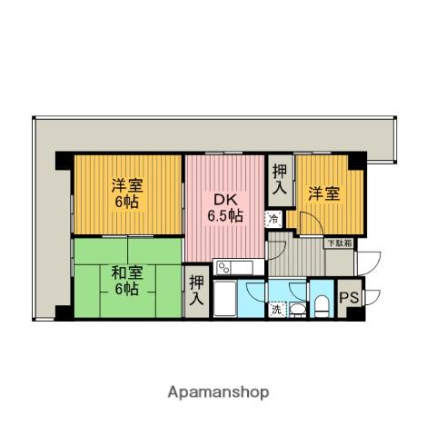 サンフィルトン(3DK/3階)の間取り写真