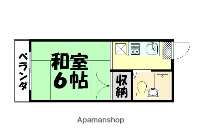 コーポコスモ(1K/2階)の間取り写真