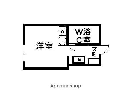 スカイビル(ワンルーム/3階)の間取り写真