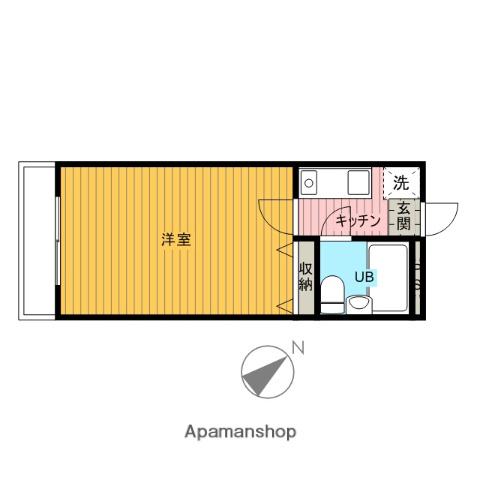 ドミールYAGI(1K/2階)の間取り写真