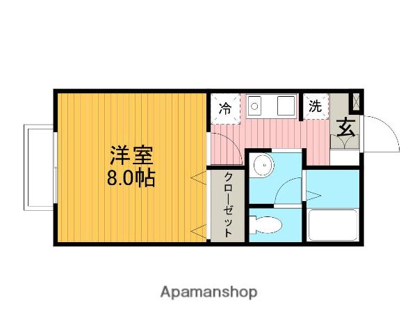 SUNLIFE(1K/1階)の間取り写真