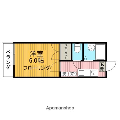 コーポMK(1K/1階)の間取り写真