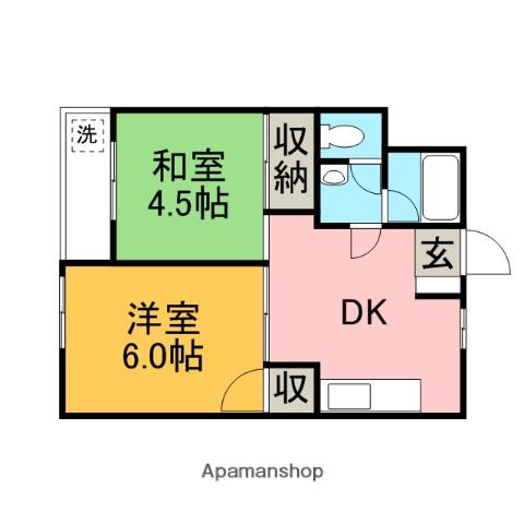 東林間コーポラス 5階階 間取り